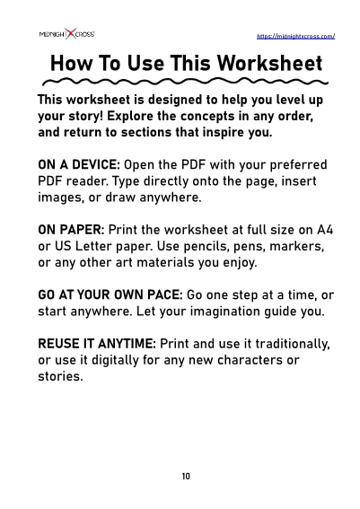 Character Interview Worksheet Preview 10